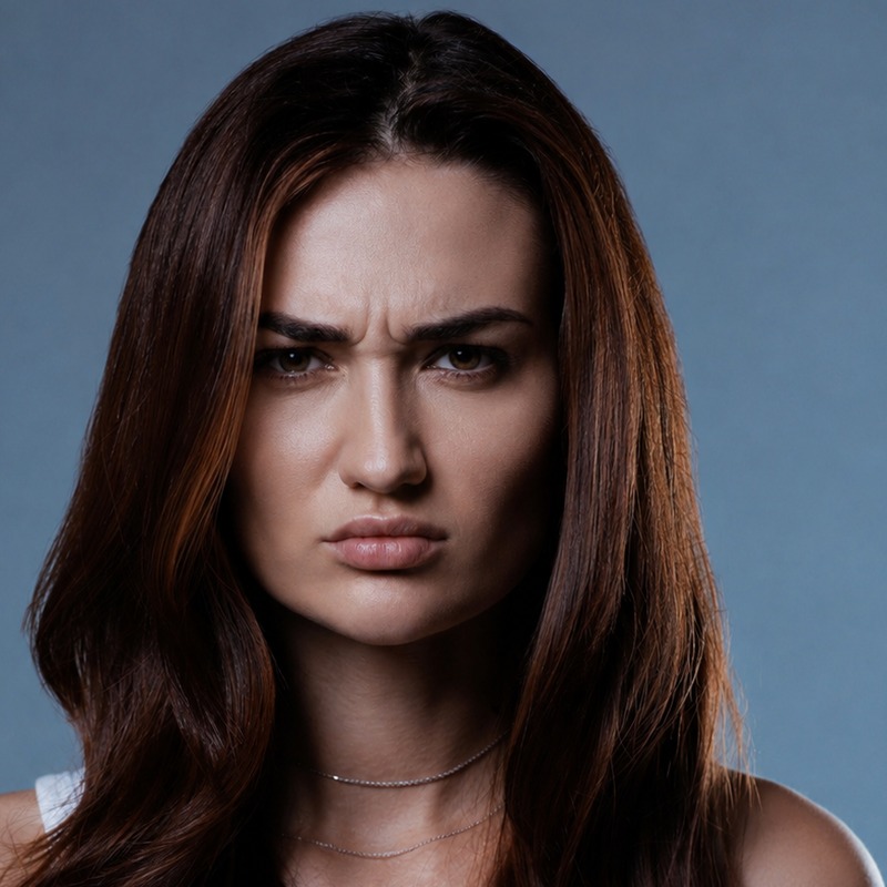 Anger-associated facial movement pattern