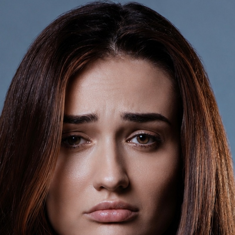 Sadness-associated facial movement pattern